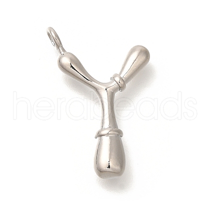 Rack Plating Brass Pendants KK-I722-08P-Y-1