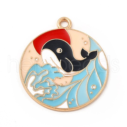 Alloy Enamel Pendants ENAM-B051-02KCG-01-1