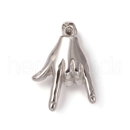 Non-Tarnish 304 Stainless Steel ASL Pendants STAS-I132-09P-1