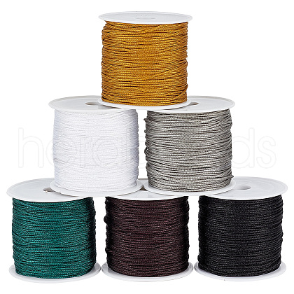   6 Rolls 6 Colors 23M Polyester Braided Thread OCOR-PH0002-63-1