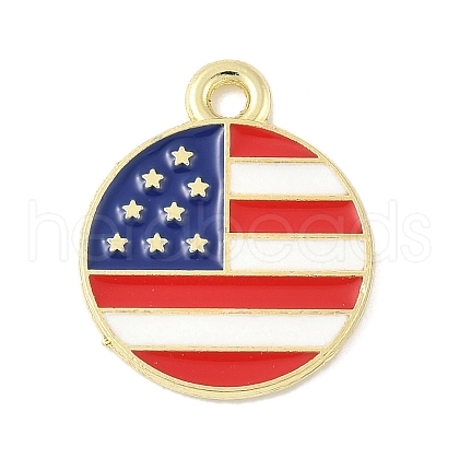 Independence Day Alloy Enamel Pandants FIND-M083-05B-G-1