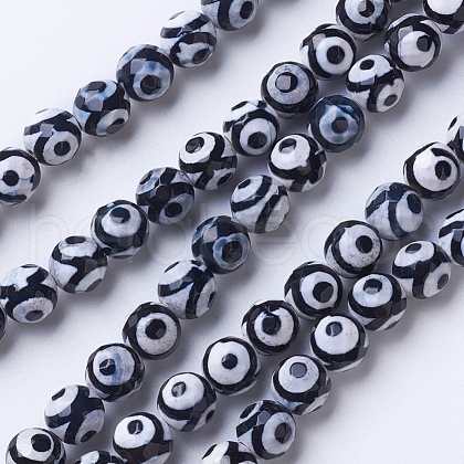 Tibetan Style dZi Beads G-G752-05-6mm-1