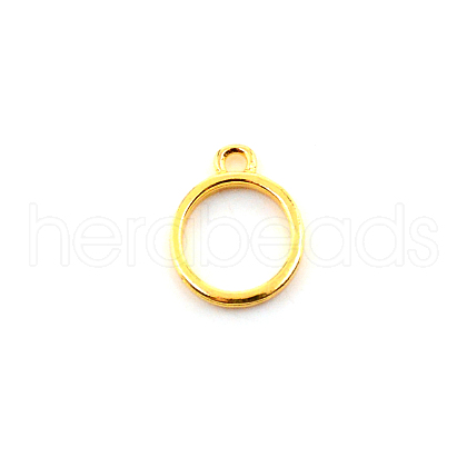 Alloy Open Back Bezel Charms FIND-WH0094-90G-1