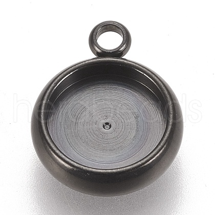 304 Stainless Steel Pendant Cabochon Settings STAS-K202-03C-B-1