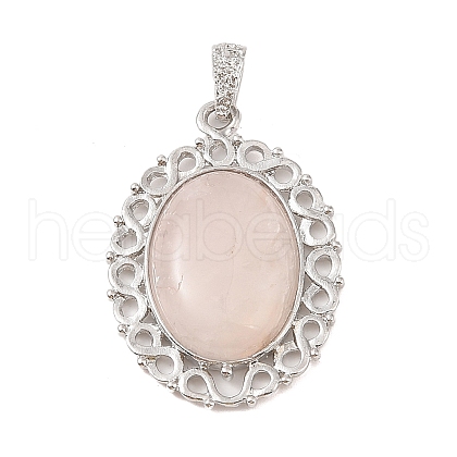 Natural Rose Quartz Pendants G-A226-03P-05-1