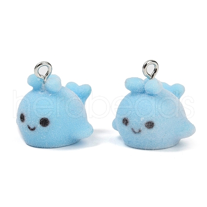 Flocky Resin Pendants FIND-A052-04A-1