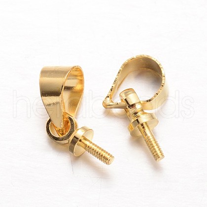 Brass Peg Bails Pendants KK-L134-03G-1
