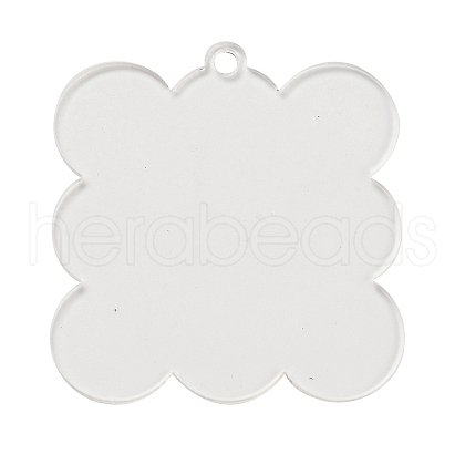 Transparent Acrylic Blank Pendants TACR-Z003-01G-1