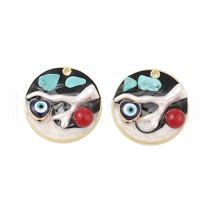 Rack Plating Alloy Enamel Pendants FIND-Z062-01G-02-1