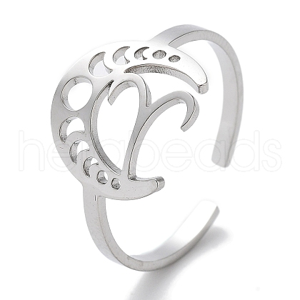 304 Stainless Steel Constellation Rings for Women RJEW-U024-01P-11-1