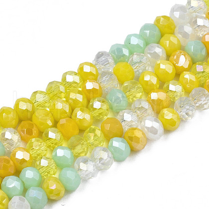 Opaque Glass Beads Strands GLAA-T006-07-A06-1