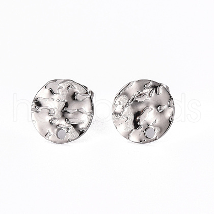 Non-Tarnish 304 Stainless Steel Stud Earring Findings STAS-T052-38B-P-1
