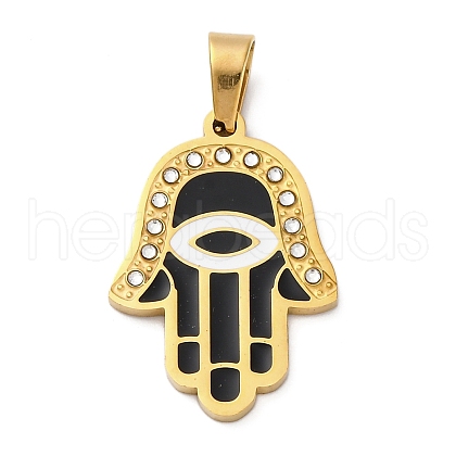 304 Stainless Steel Rhinestone Pendants STAS-S163-29G-02-1