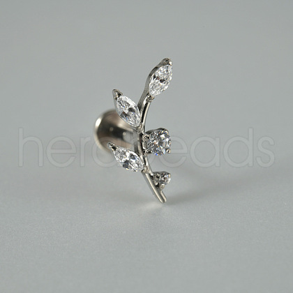 G23 Titanium Alloy Pave Clear Cubic Zirconia Labrets FS-WG13971-01-1