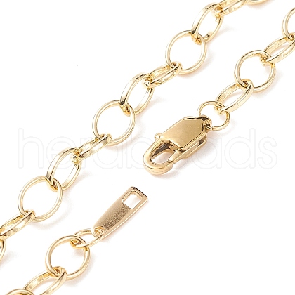Brass Cable Chain Necklace for Men Women X-NJEW-JN03735-1