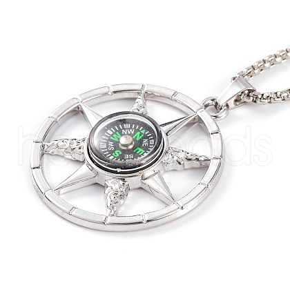 Stainless Steel Box Chain Necklaces NJEW-P304-01C-1