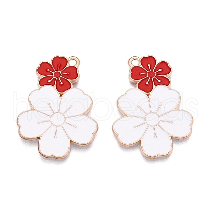 Alloy Enamel Pendants ENAM-T020-37C-RS-1