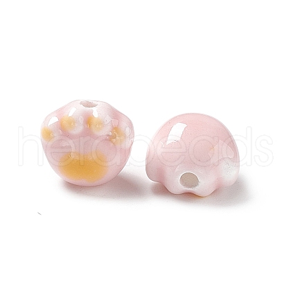 Handmade Printed Porcelain Beads PORC-F006-01A-1