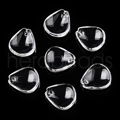 Transparent Glass Petal Beads GLAA-N001-08-1