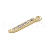 Rack Plating Brass Micro Pave Clear Cubic Zirconia Pendants KK-A224-03H-G-2