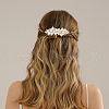 Beebeecraft 2Pcs 2 Colors Alloy with Glass Rhinestone Hair Barrettes OHAR-BBC0001-02-5