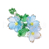 Acrylic Flower Pendants PALLOY-TA00252-01-3