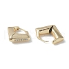 Rhombus Brass Micro Pave Cubic Zirconia Stud Earrings for Women EJEW-H006-03G-2