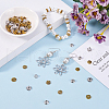 SOFPLATE 240Pcs 8 Styles Tibetan Style Alloy Flower Bead Caps FIND-SP0001-63-4