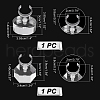 AHADERMAKER 2 Sets 2 Styles Oval & Hexagon Acrylic Finger Ring Display Holders RDIS-GA0001-02-2