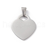 Non-Tarnish 304 Stainless Steel Pendants STAS-G284-19P-1