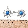 Brass Micro Pave Cubic Zirconia with Resin Pendants KK-Z103-09P-01-3