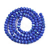 Electroplate Opaque Solid Color Glass Beads Strands EGLA-A044-P6mm-L32-2