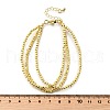 Brass Round Bead Multi-strand Bracelets for Women BJEW-D317-07G-5