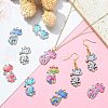 24Pcs 6 Colors Printed Alloy Pendants FIND-SZ0003-39-4