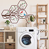 6Pcs 6 Styles Hexagon PET Hollow Out Drawing Painting Stencils DIY-WH0394-0028-6