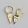S925 Sterling Silver Heart with Eye Hoop Earrings DL4176-5