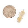 3Pcs Natural Citrine & Green Aventurine & Synthetic Blue Goldstone Chip Beaded Constellation Pendants PALLOY-JF03043-06-2