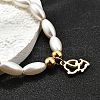 304 Stainless Steel Dog Charm Bracelets for Women BJEW-C098-10G-2