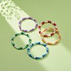 Glass Pearl Beaded Stretch Bracelet for Women BJEW-JB08710-2