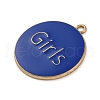 Alloy Enamel Pendants ENAM-M009-02C-04G-2
