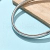 12MM 304 Stainless Steel Flat Snake Chain Necklaces for Women NJEW-U049-01P-3