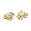 Rack Plating Brass Clear Cubic Zirconia Pendants KK-B072-24G-3