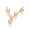 Brass Micro Pave Cubic Zirconia Pendants KK-N261-120D-G-1