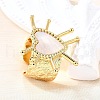 Brass Cuff Rings for Women RJEW-F183-02C-G-3