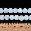 Frosted Imitation Jade Glass Beads Strands GLAA-T032-J8mm-MBB02-4