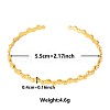 Stylish European and American 304 Stainless Steel Cuff Bangles for Women EF4602-2-1