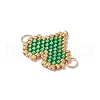 MIYUKI Delica Glass Seed Beaded Heart Links PALLOY-MZ00702-02-6
