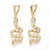Brass Micro Pave Cubic Zirconia Pendants KK-T070-62G-1