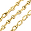 304 Stainless Steel Textured Oval Link Chains CHS-C018-08G-1