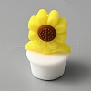 Sunflower Pot Food Grade Eco-Friendly Silicone Beads SIL-TAC0002-17B-1